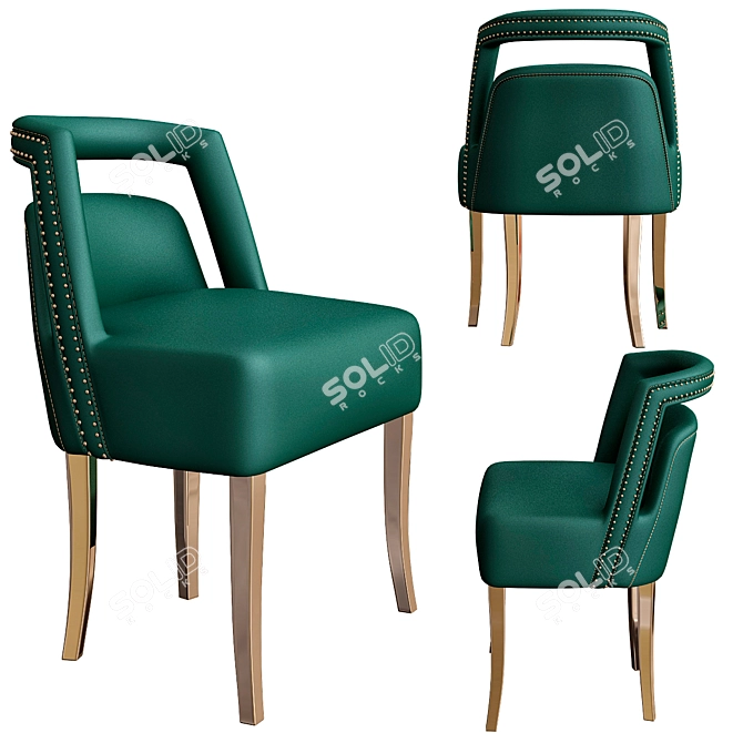 Elegant Cayo Dining Chair 3D model image 1