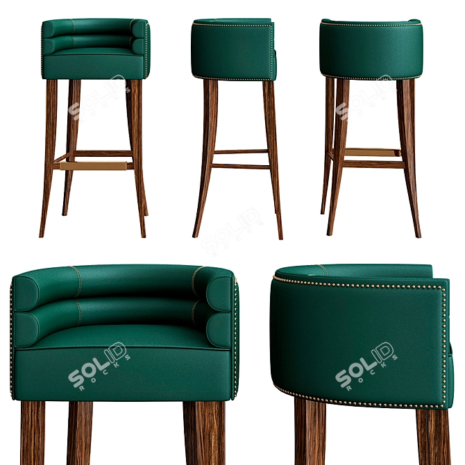 Elegant and Stylish Maa Bar Chair 3D model image 1