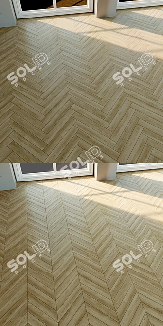 Natural Wood Parquet Tiles 119 3D model image 3