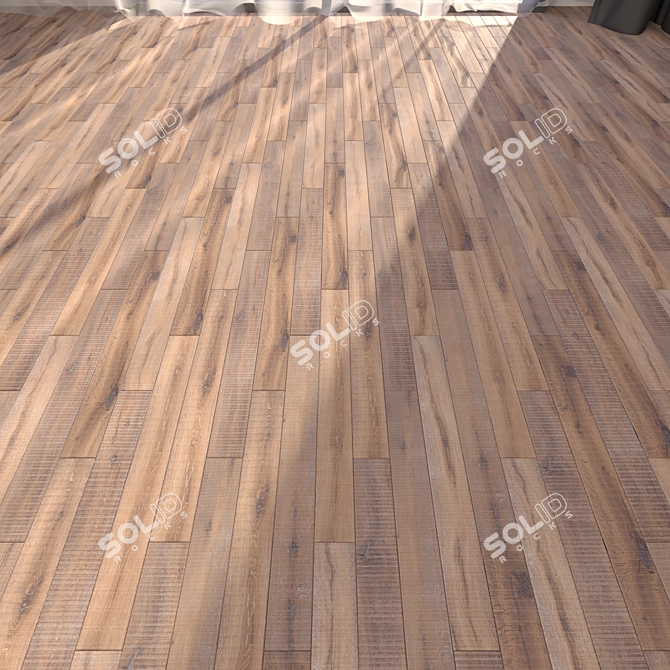 Elegant Agrigento Parquet Flooring 3D model image 1