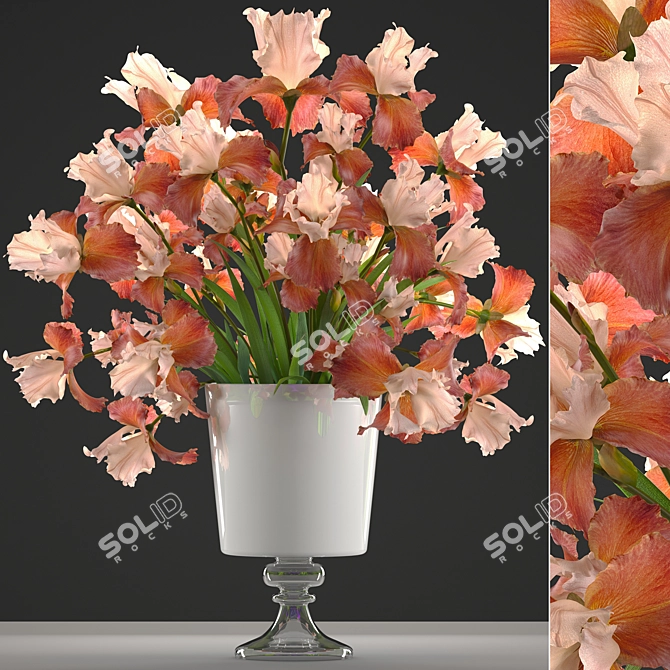 Iris Bouquet: Collection of Flowers 3D model image 1