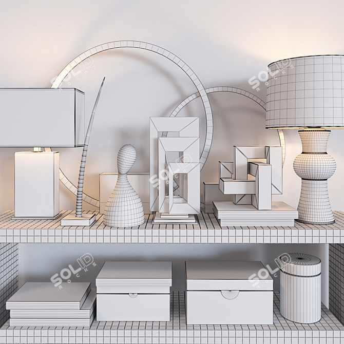 Contemporary ARTERIORS Decor Set 3D model image 3