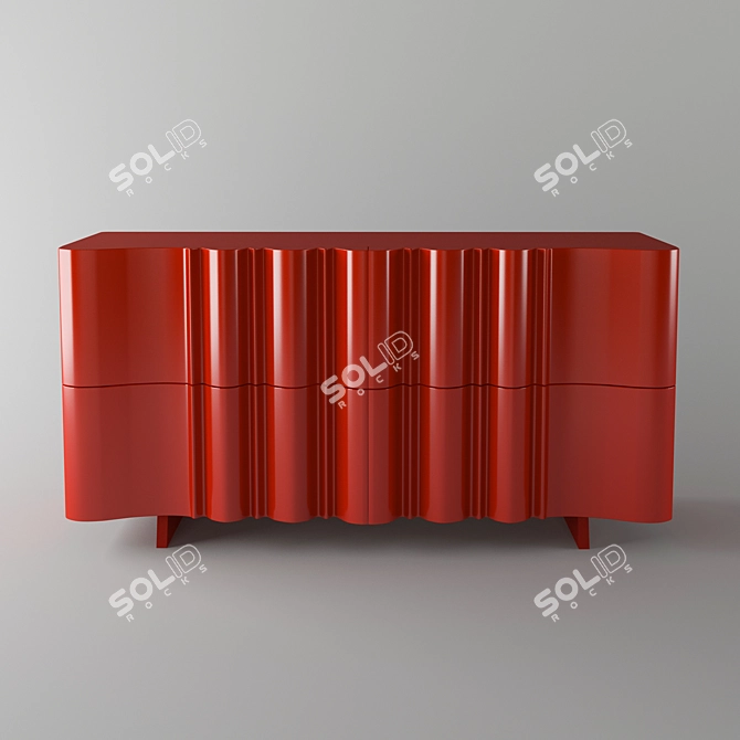 Modern 3DMax Chest Of Drawers 3D model image 1