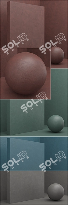 Seamless Coating & Paint Set - 51 Varieties 3D model image 2