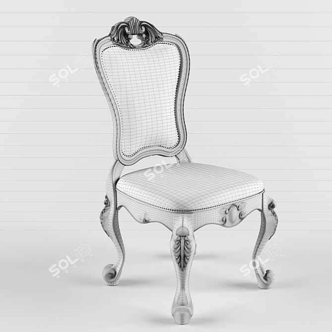 Elegant Ebony Side Chair - McFerran D5188 3D model image 3