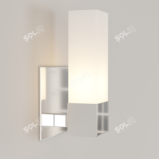 Elegant Chrome Vanity Light 3D model image 1