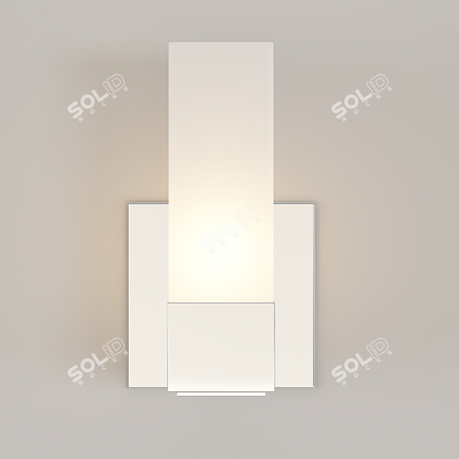 Elegant Chrome Vanity Light 3D model image 2