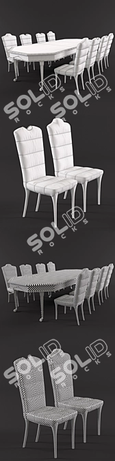 Colombostile Montmartre Designer Dining Set 3D model image 3