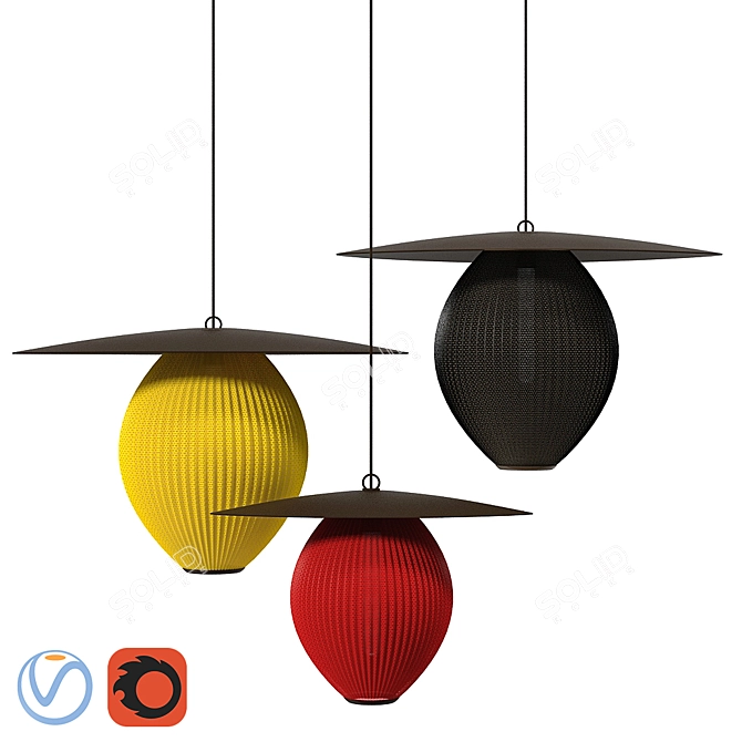 Gubi Suspension Satellite: Stylish 3D Models 3D model image 1