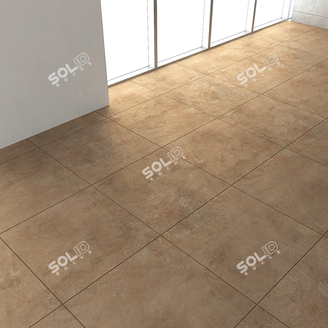 Seamless Concrete Floor Texture 3D model image 2