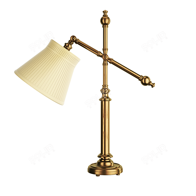 Antique Brass Task Lamp | E. F. Chapman 3D model image 1