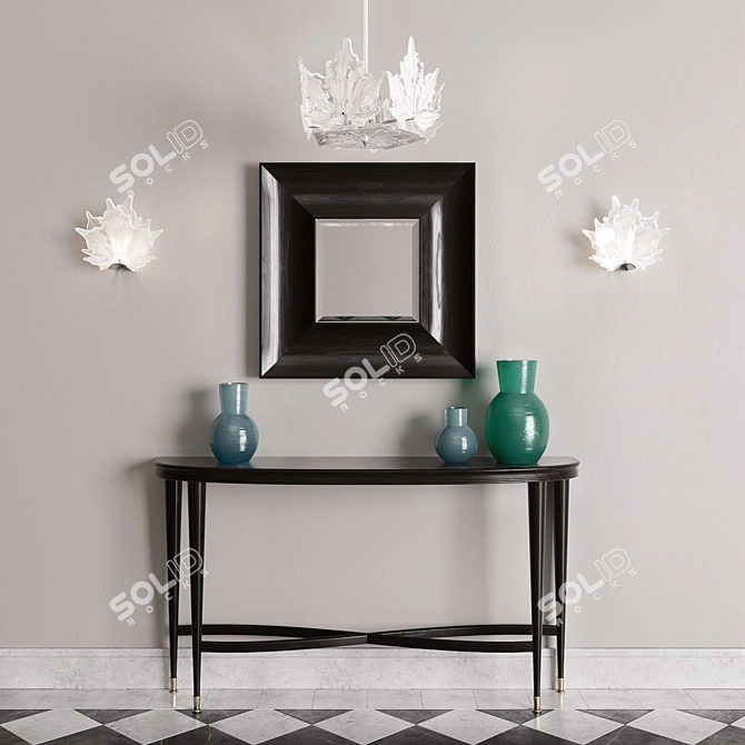 Elegant Champs Elysees Chandelier & Wall Sconce 3D model image 1