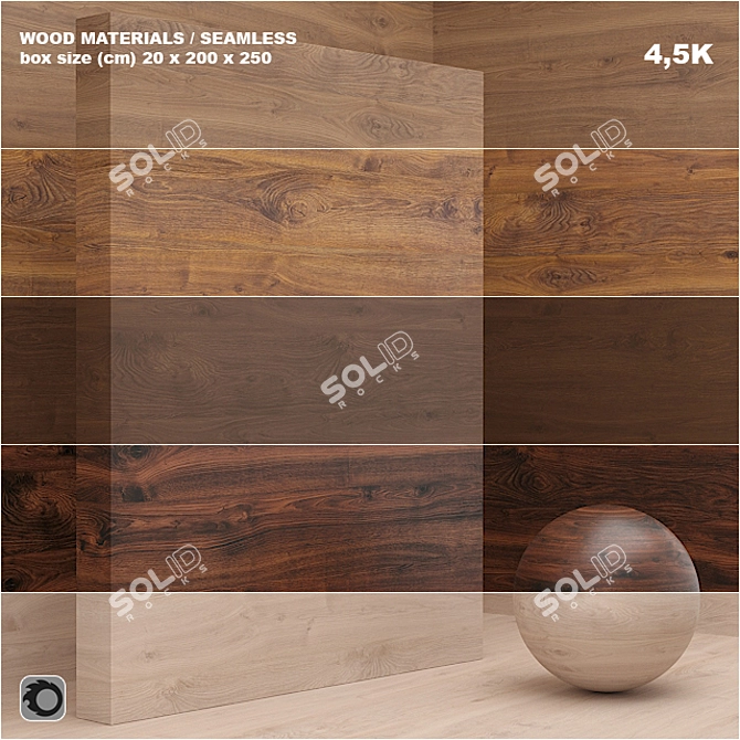 Seamless Wood/Veneer Set - 25 Pieces 3D model image 1