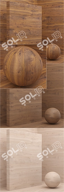 Seamless Wood/Veneer Set - 25 Pieces 3D model image 3