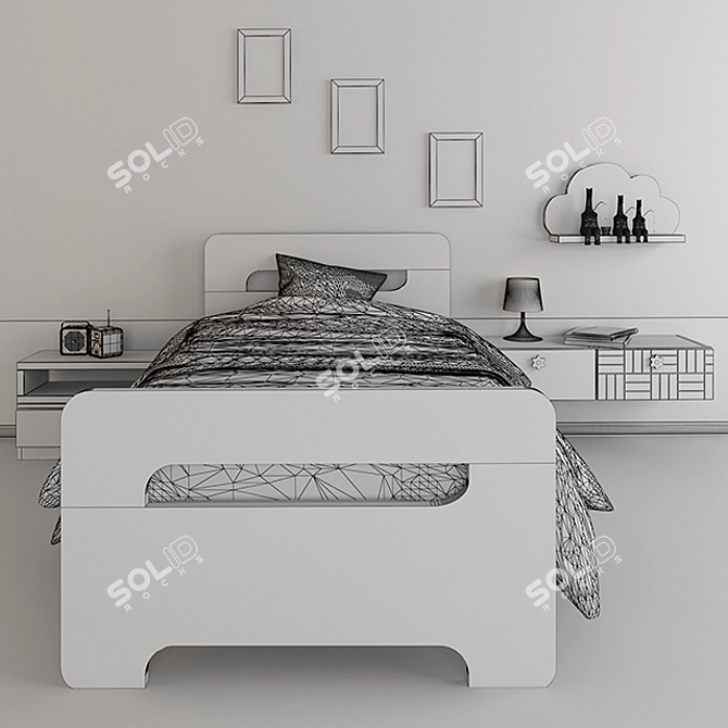 Archived 3D Bed Model with Vray 3D model image 3