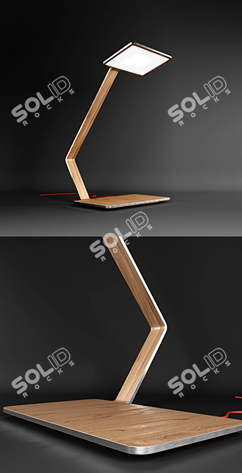 SlimWood OLED Table Lamp 3D model image 2