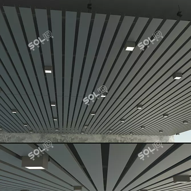 Metal Hanging Ceiling Kit 3D model image 1