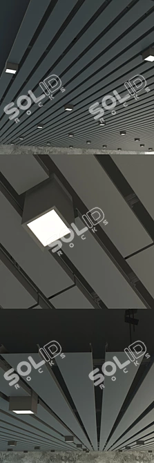 Metal Hanging Ceiling Kit 3D model image 2