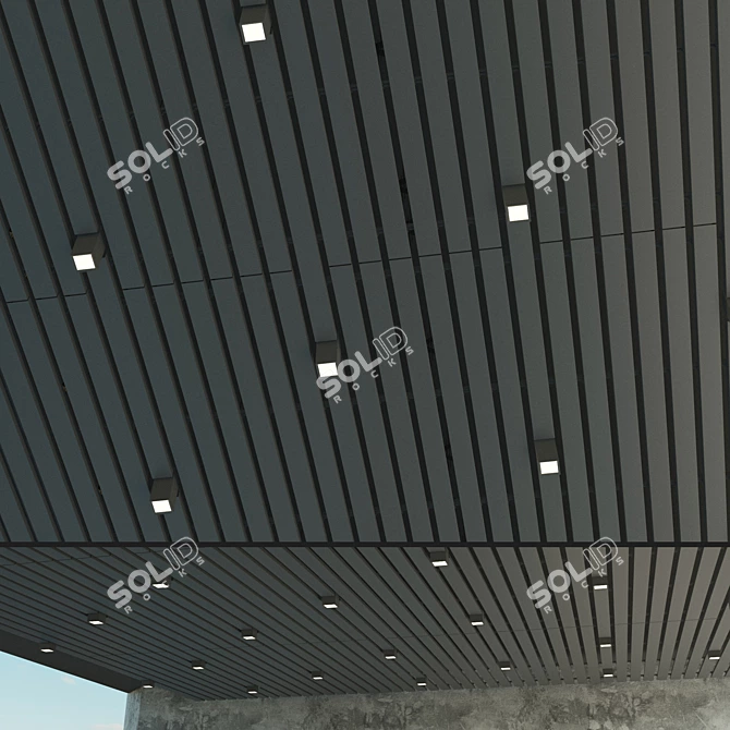 Metal Hanging Ceiling Kit 3D model image 3