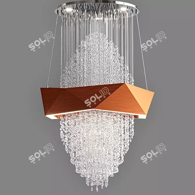 Elegant Chandelier Bracelet 3D model image 1