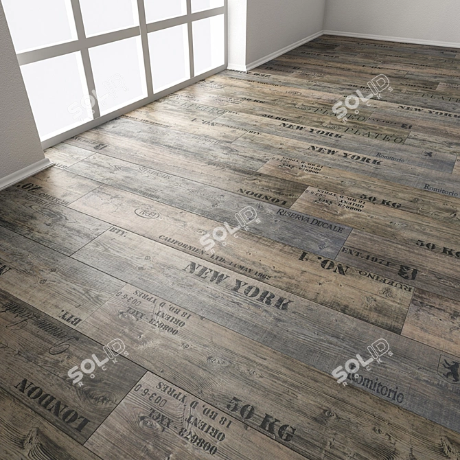 Multi-Texture Presto Tile - 1200/200mm 3D model image 1