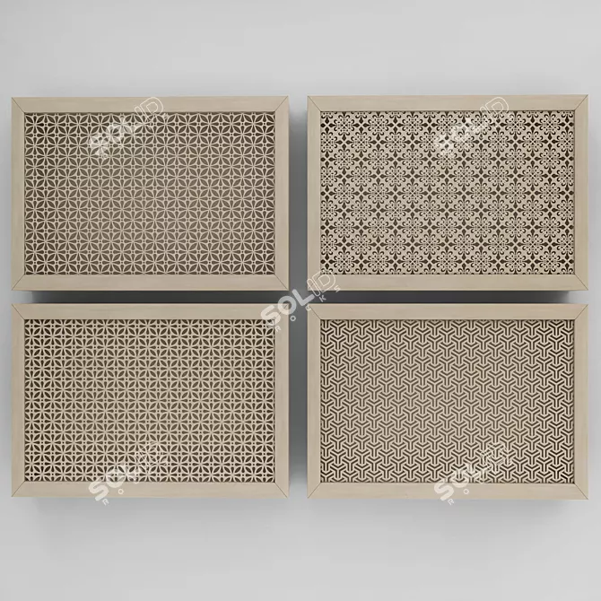 Modern Radiator Screen: Enhance Your Space 3D model image 1