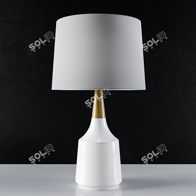 Scandi Chic: Aida Table Lamp 3D model image 2