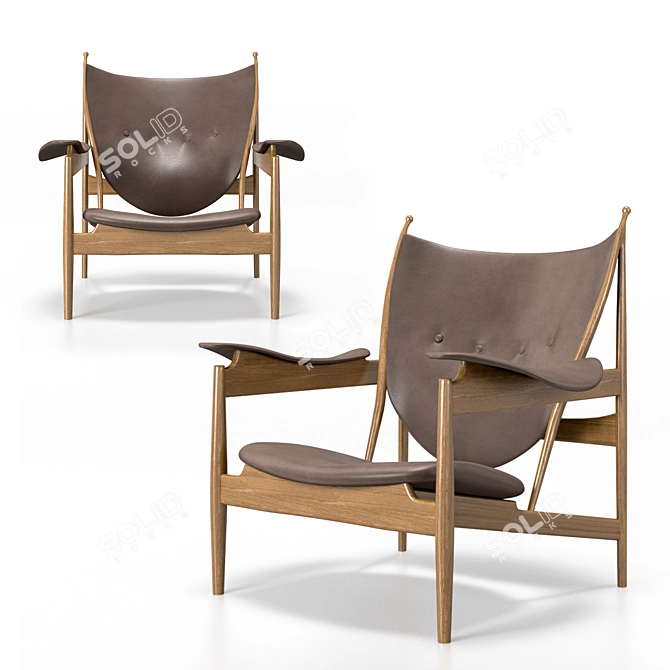 Iconic Finn Juhl Chieftain Chair 3D model image 1