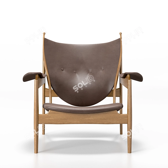 Iconic Finn Juhl Chieftain Chair 3D model image 3