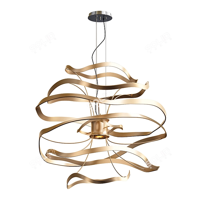 Elegant Geometric Pendant Light 3D model image 1