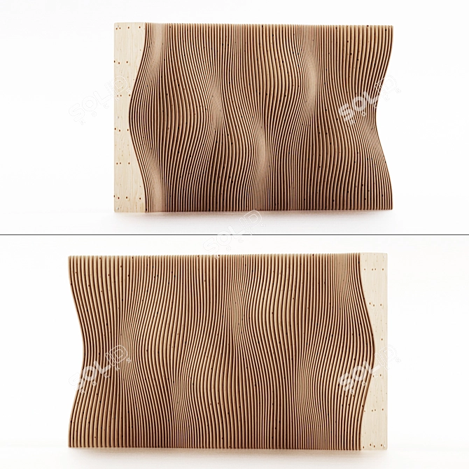 Parametric Panel: Smooth Geometry, High Resolution Texture 3D model image 1