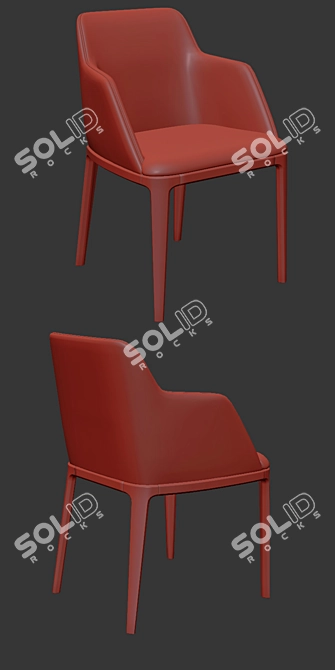 Elegant Poliform Grace Armchair 3D model image 2