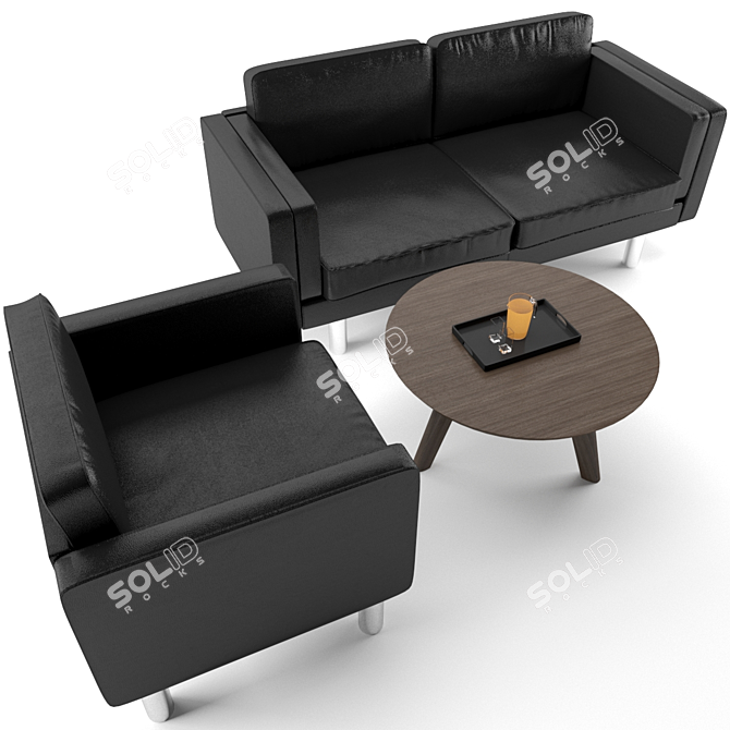 HJM 24 Sofa - Modern Comfort for Your Home 3D model image 2