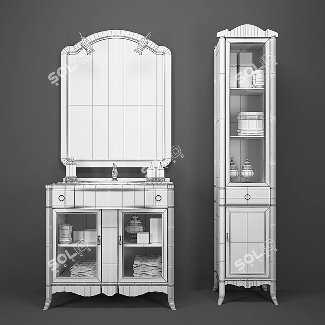 Opadiris Victoria: Elegant Bathroom Furniture 3D model image 3