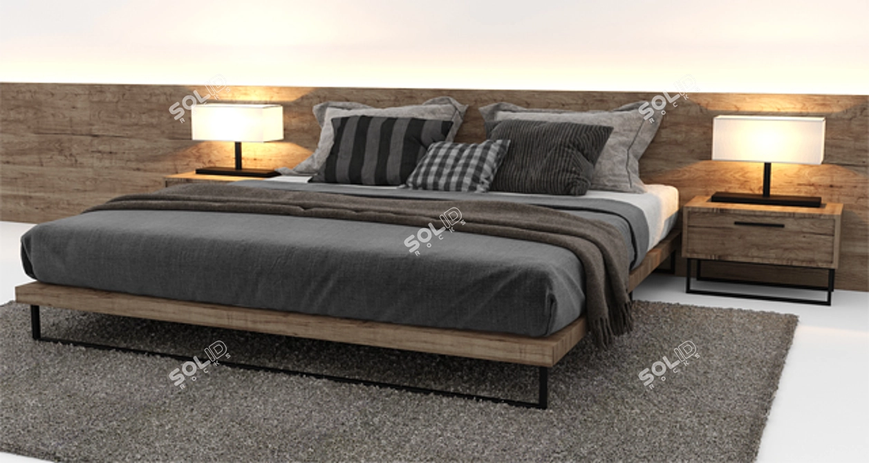 Elevate Your Sleep with Horizon Bed 3D model image 2