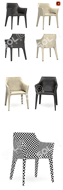 Sleek Tip Toe Chair by Bonaldo 3D model image 2