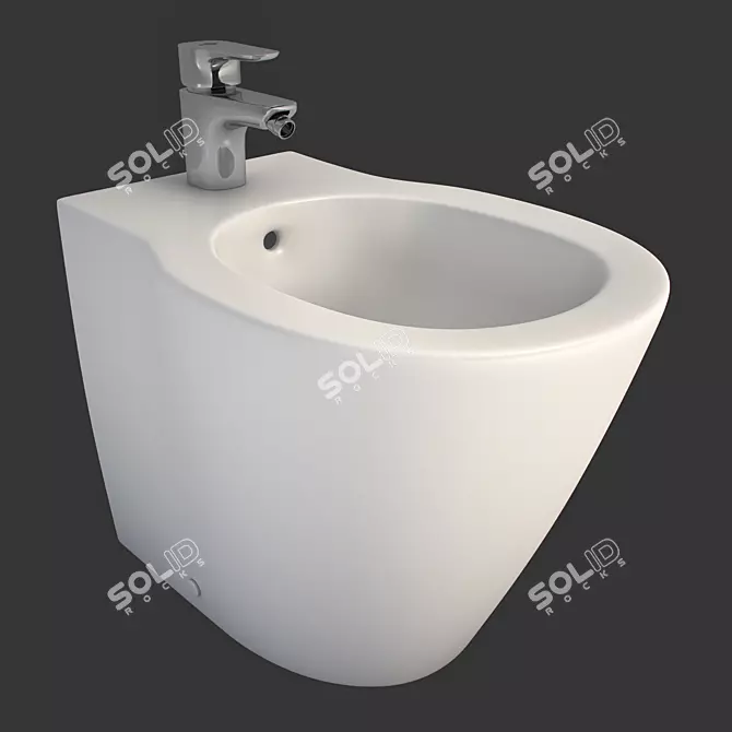 CONNECT Ceramic Bidet - Premium Hygiene Solution 3D model image 1