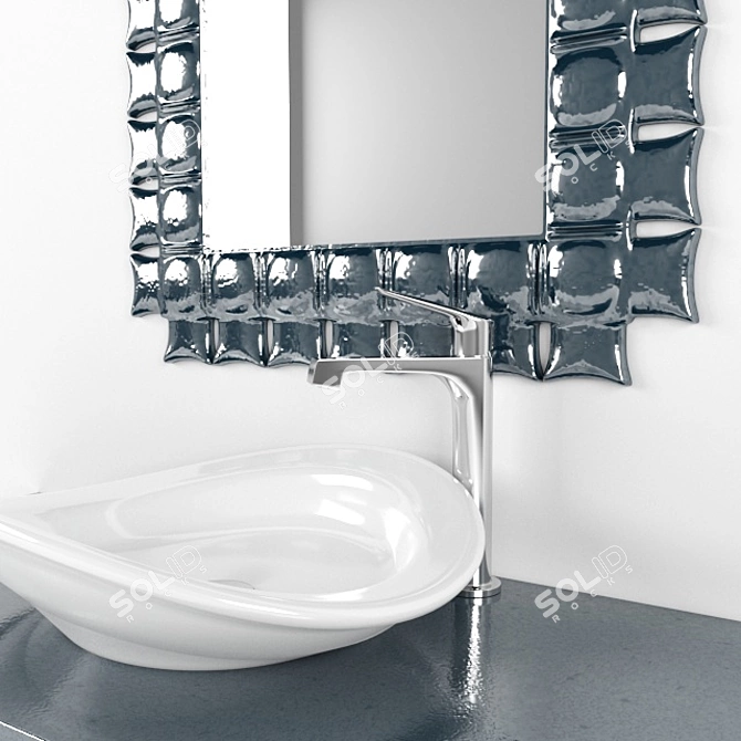 Modern Stylish Bathroom Furniture 3D model image 2
