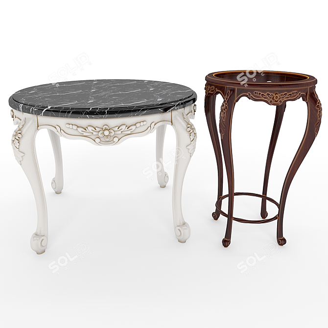 Venus Table Set - Elegant and Versatile 3D model image 1