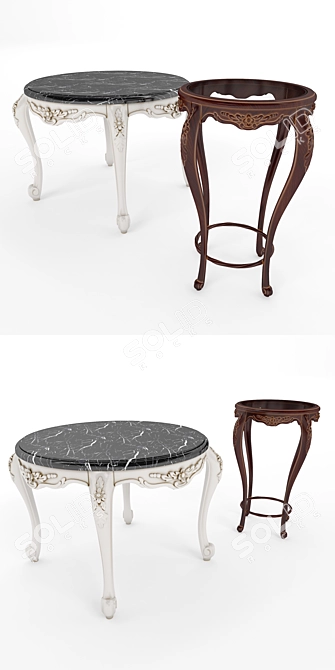 Venus Table Set - Elegant and Versatile 3D model image 2
