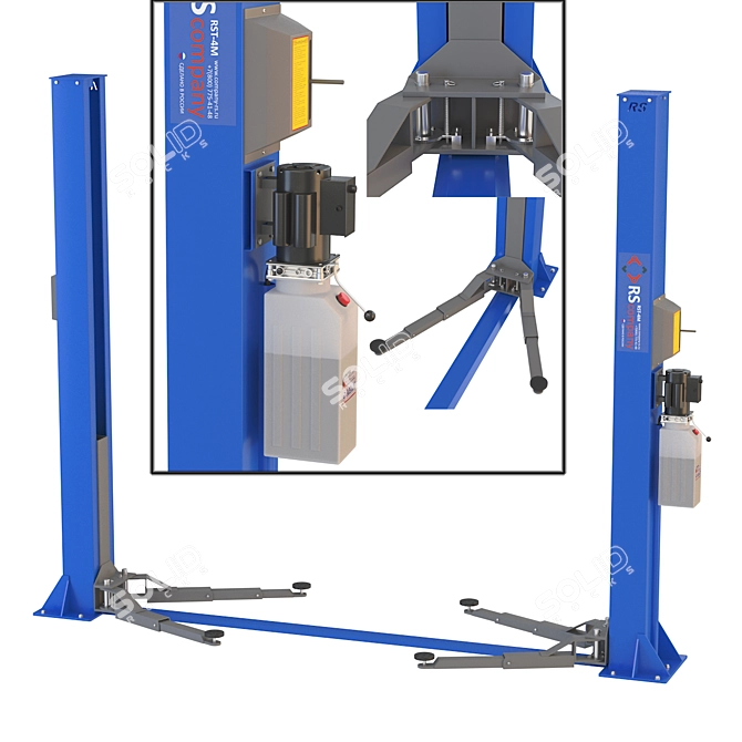 RST4-M Car Lift: Efficient and Versatile 3D model image 1