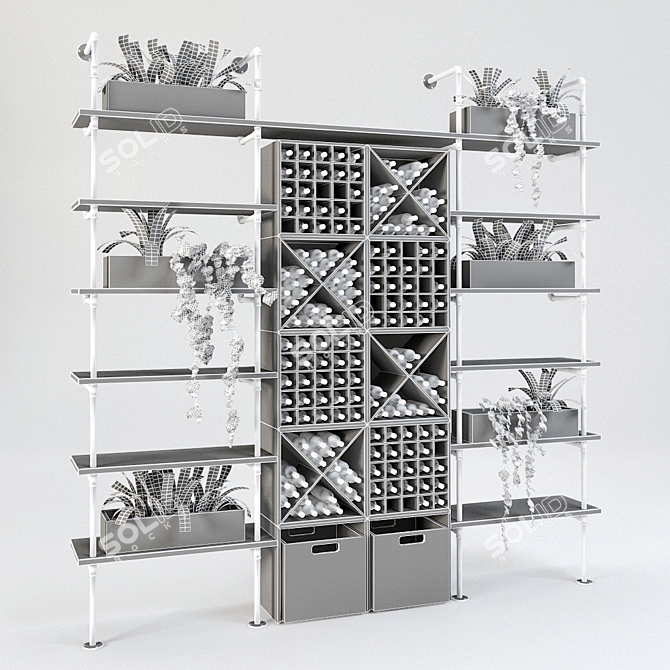 Wine Storage Rack 3D model image 2