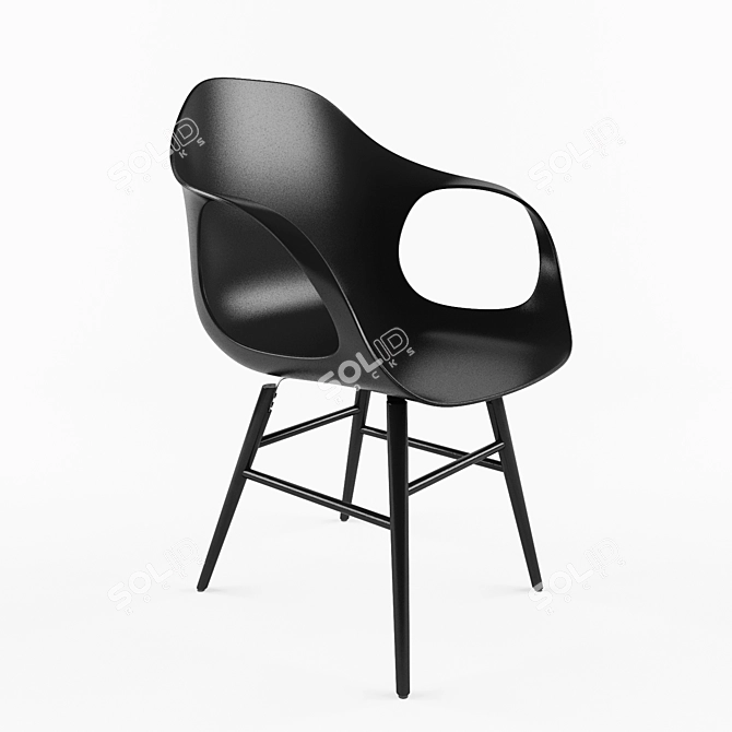 Scandinavian Style Wooden Elephant Chair 3D model image 3