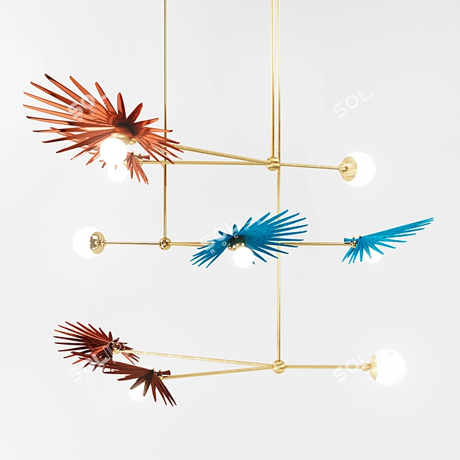 Inez Chandelier by Rosie Li Studio: A Stunning Illumination 3D model image 1