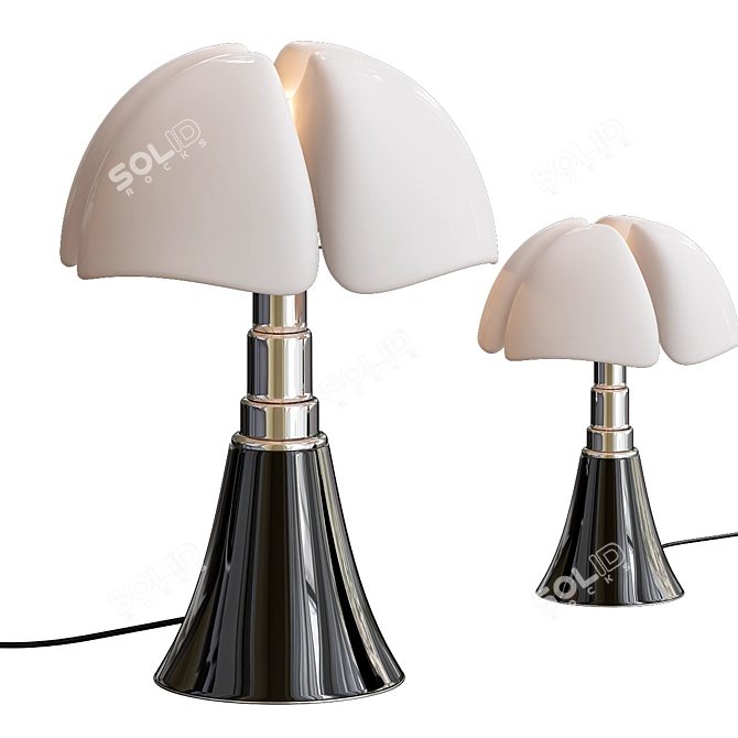 Elegant Pipistrello Lamp: Martinelli Luce 3D model image 1