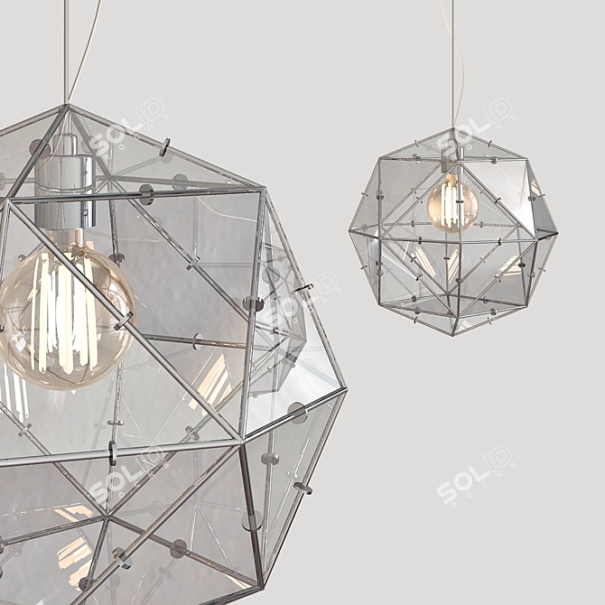 Modern Geometric Pendant Light 3D model image 1