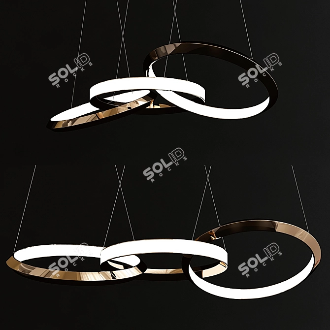 Mystic Oracle Crystal Ring 3D model image 1