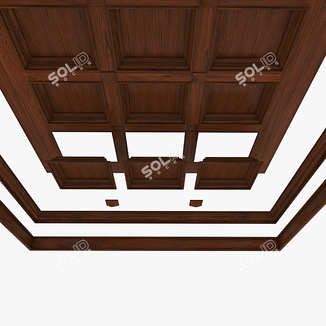 Classic Style Coffer Ceiling 3D model image 2