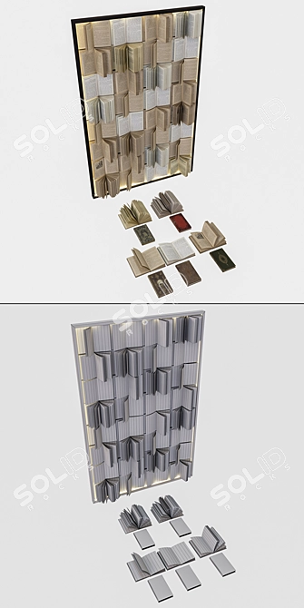 Wall Decor Books: Creative, Stylish 3D model image 3