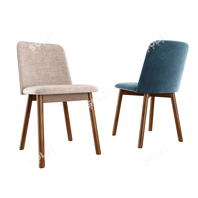 Modern Chip Dining Chair 3D model image 3